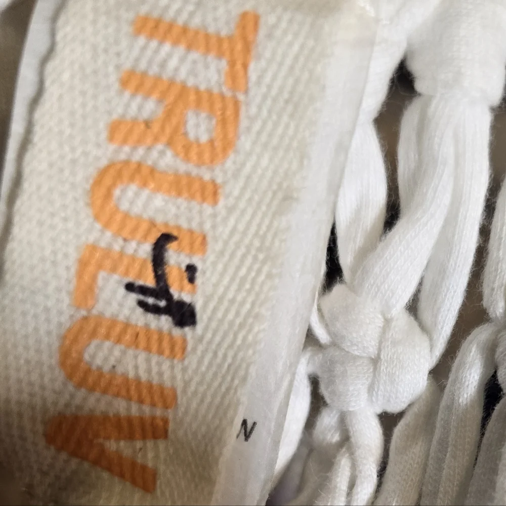 TRULUV White Macrame Fringe Vest Cotton Boho Festival Crochet Country Concert - Picture 3 of 6